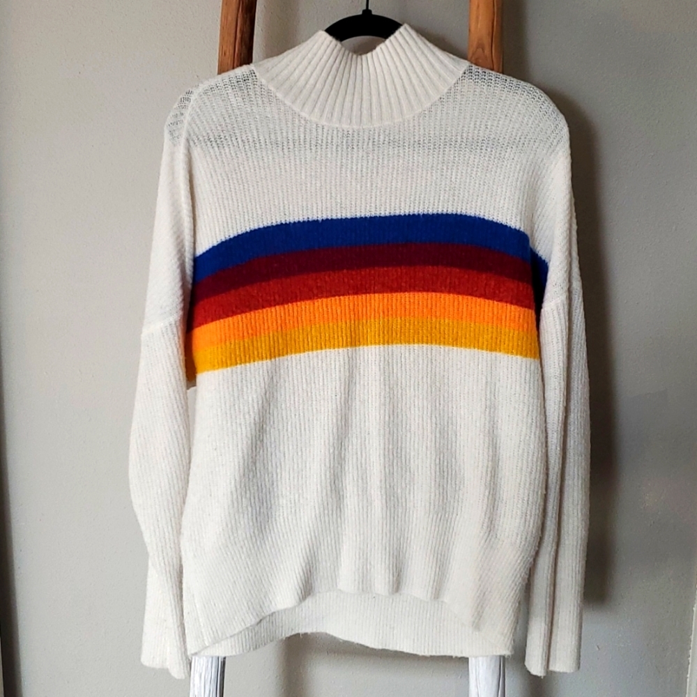Retro Turtleneck Knit Sweater by Express